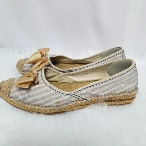Kenzie Striped Espadrilles Bow 7.5 - Picture 5 of 16